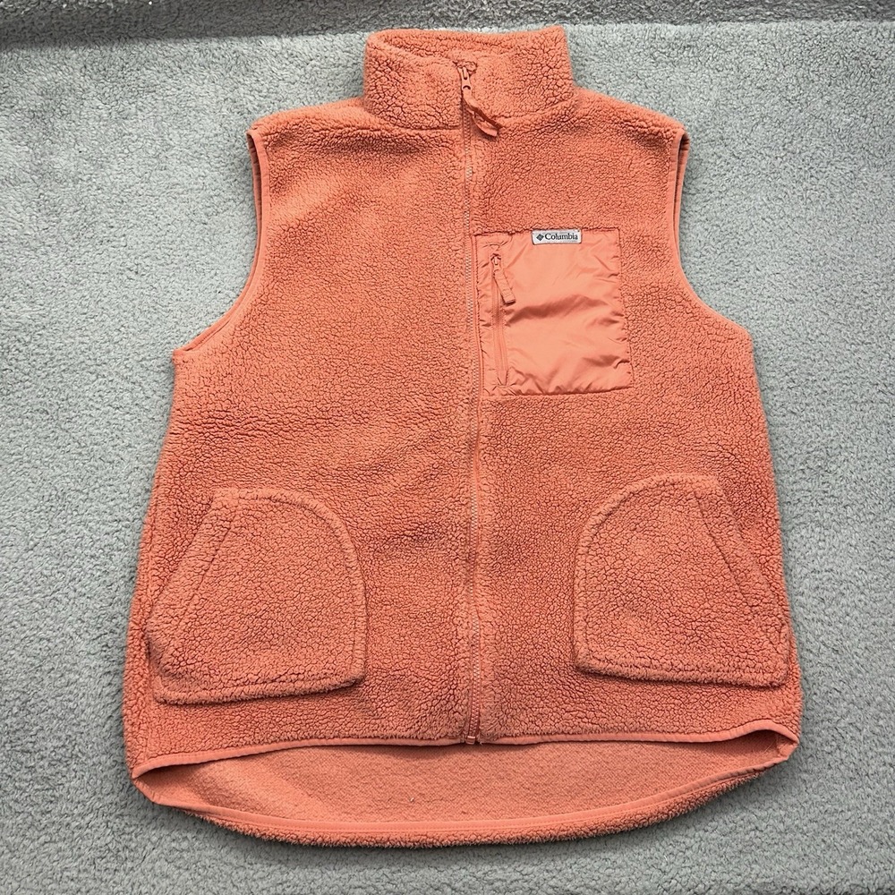 Columbia Women's XL AL8225 Holly Hideaway Sherpa Full Zip Polyester Vest 2012931